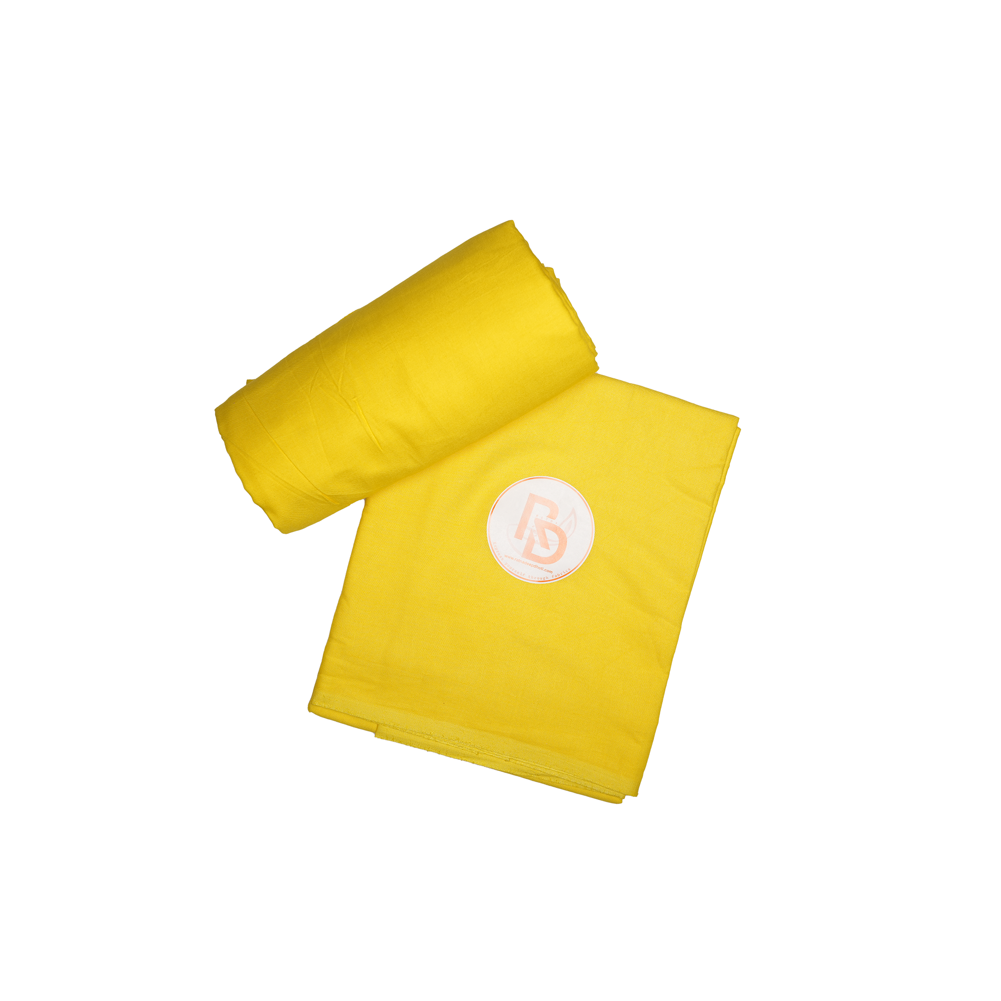 plain yellow cotton dhoti set