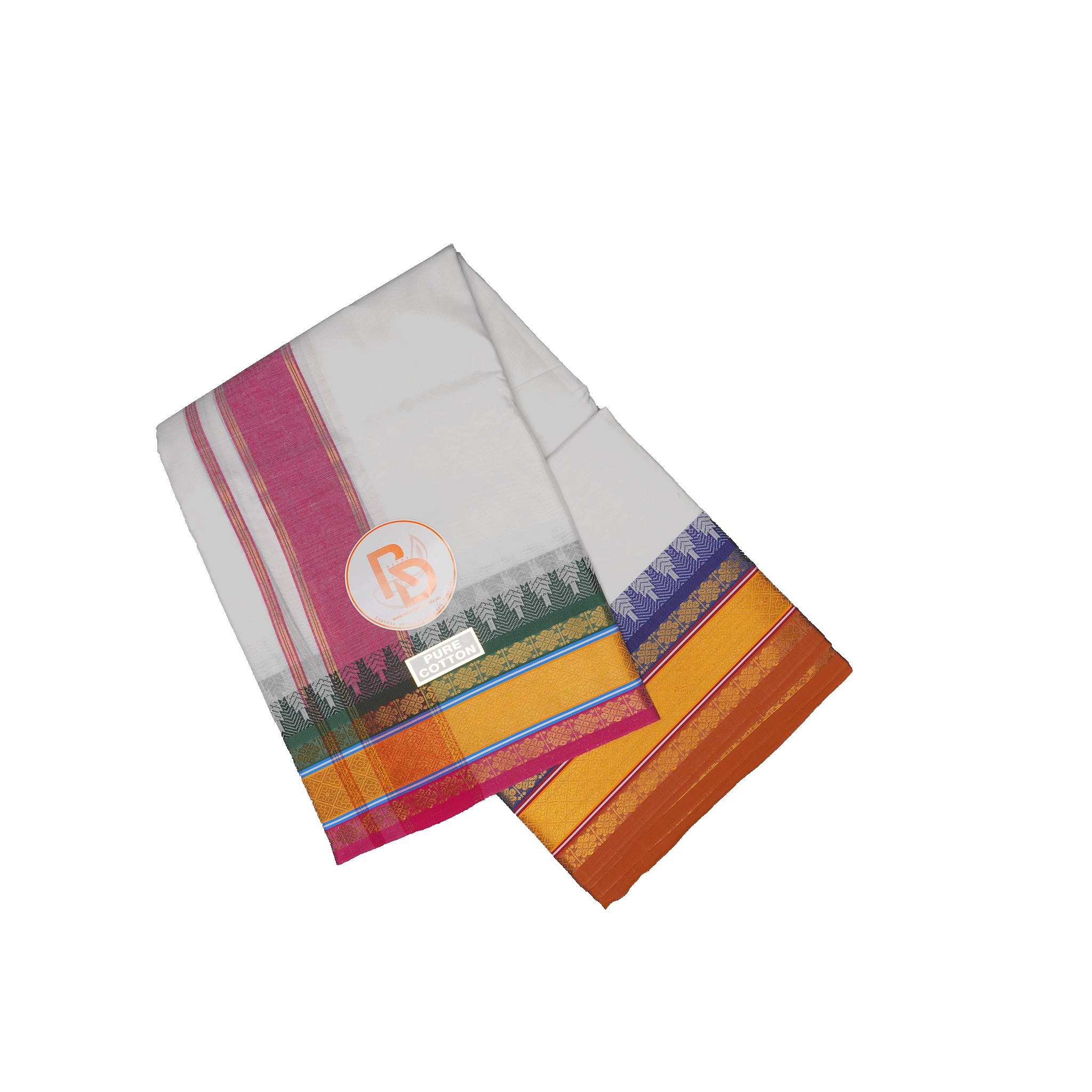pure cotton dhoti set with classy design & border