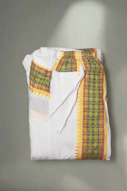 Ganga Jamuna Stripe Cotton Dhoti Ratnadeep Dhoti