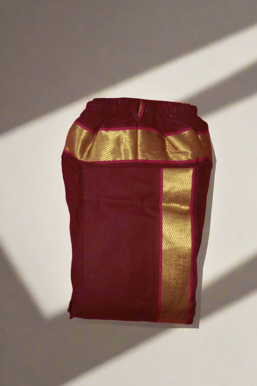 Gold Jari Border Readymade Dhoti Ratnadeep Dhoti