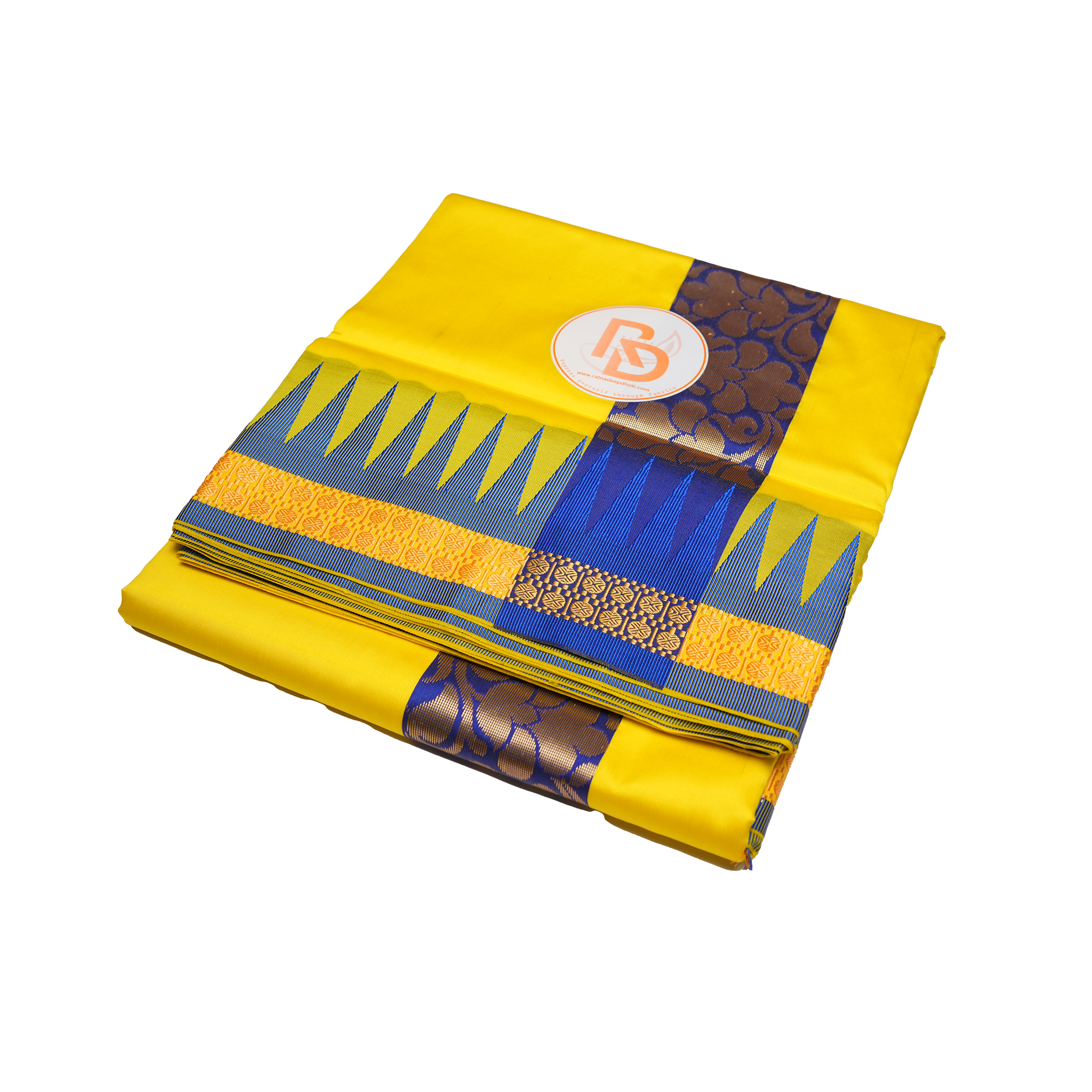 sunlit yellow silk dhoti set