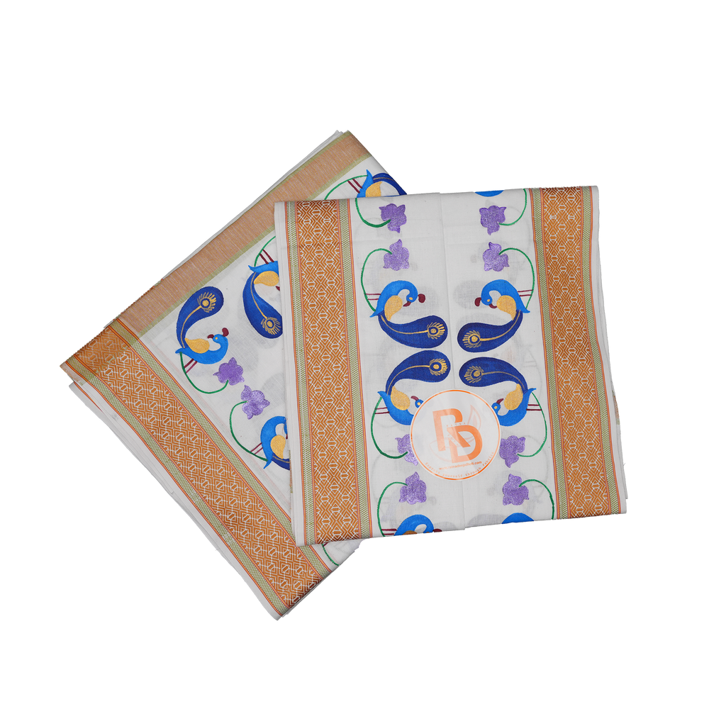 Pure cotton dhoti with uparana