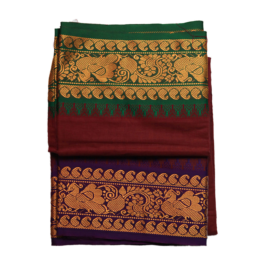 Unique Cotton Dhoti With Multicolor Design (10*6) Ratnadeep Dhoti