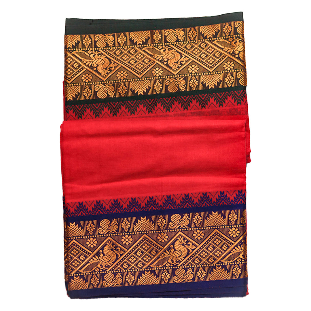 Unique Cotton Dhoti With Multicolor Design (10*6) Ratnadeep Dhoti
