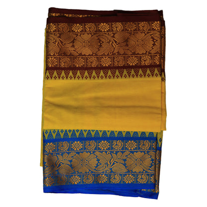 Unique Cotton Dhoti With Multicolor Design (10*6) Ratnadeep Dhoti